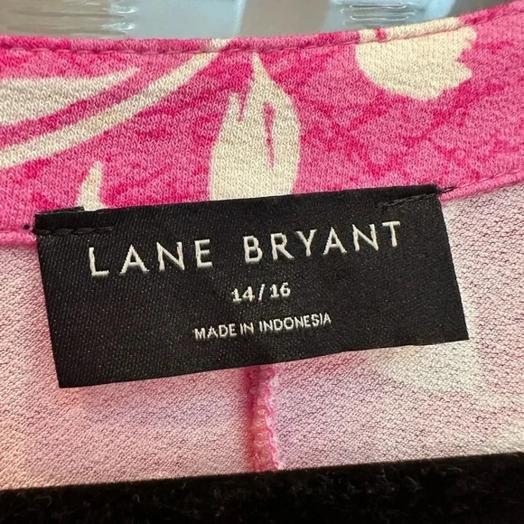 Lane Bryant Cabo Flower Flutter-Sleeve V-Neck Knit Swing Dress Plus Size 14/16 - Picture 10 of 13